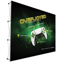 10 Ft. Fabric Pop Up Overjoyed Display - 89"H - Straight Trade Show Exhibit Booth