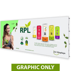 GRAPHIC ONLY - 20 Ft. RPL Fabric Pop Up Display - 89"H Straight Replacement Graphic