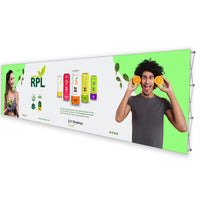 30 Ft. RPL Fabric Pop Up Display - 89"H Straight Trade Show Exhibit Booth