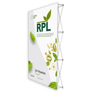 5 Ft. RPL Fabric Pop Up Display - 89"H Straight Graphic Package