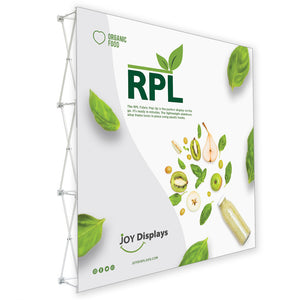 8ft. RPL Fabric Pop Up Display - 89"H Straight Trade Show Exhibit Booth