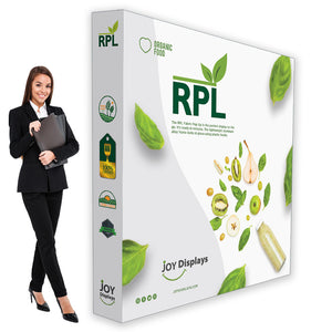 8ft. RPL Fabric Pop Up Display - 89"H Straight Trade Show Exhibit Booth