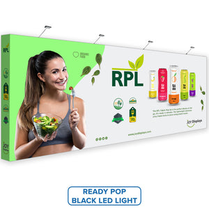 20 Ft. RPL Fabric Pop Up Display - 89"H Straight Trade Show Exhibit Booth
