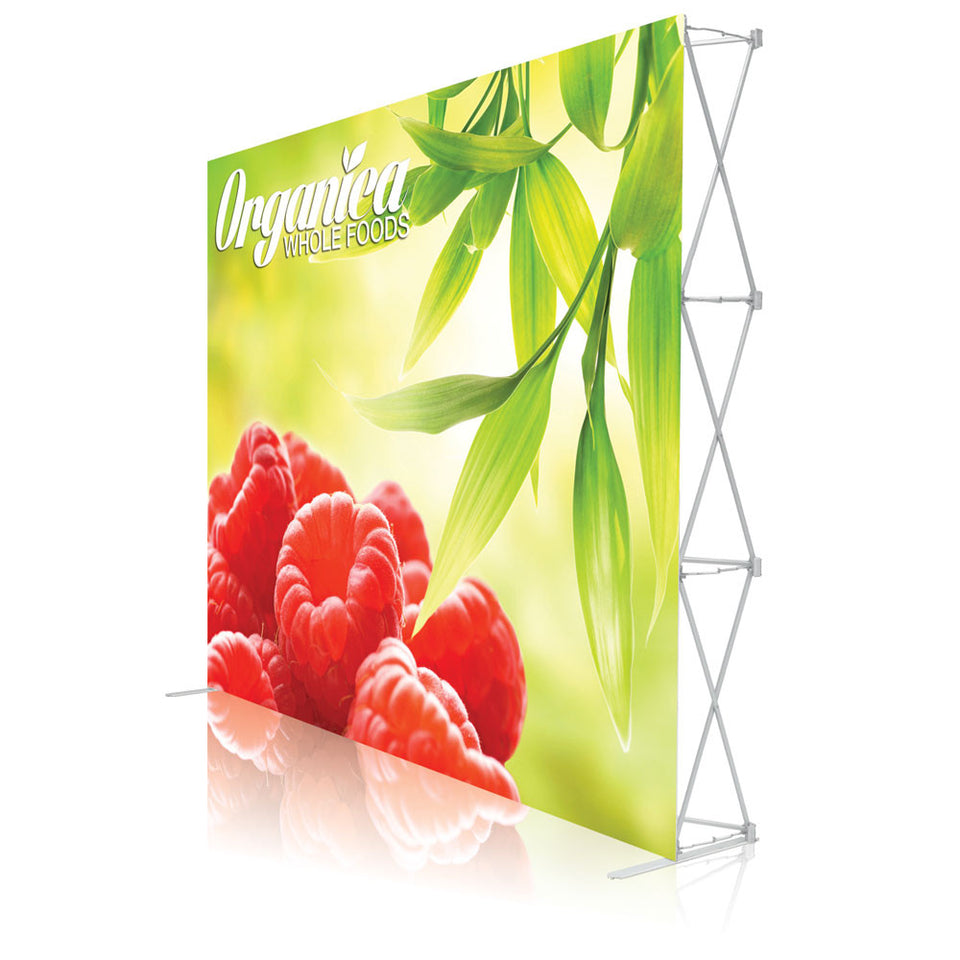 10 Ft. Ready Pop Fabric Display - 8'H Large Straight Trade Show Exhibit Booth