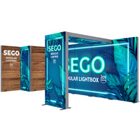 BACKLIT - 20 x 10 SEGO Modular Double-Sided Lightbox Display Configuration F