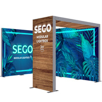 BACKLIT - 13.2ft x 7.4ft SEGO Modular Double-Sided Lightbox Display Configuration G - For 15 X 10 Space