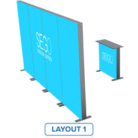 BACKLIT - 10ft SEGO Modular Double-Sided Lightbox Display Configuration K