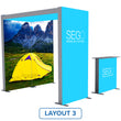 Load image into Gallery viewer, BACKLIT - 10ft SEGO Modular Double-Sided Lightbox Display Configuration K