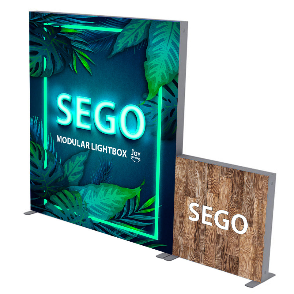 BACKLIT - 10ft x 7.4ft SEGO Modular Double-Sided Lightbox Display Configuration D