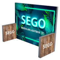 BACKLIT - 10ft x 7.4ft SEGO Modular Double-Sided Lightbox Display Configuration E