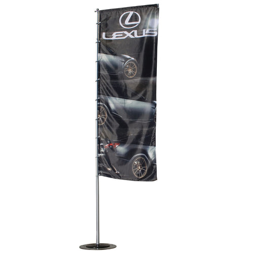 Splash Outdoor Banner Stand With 2.6 Ft. X 7 Ft. Single-Sided Graphic Package