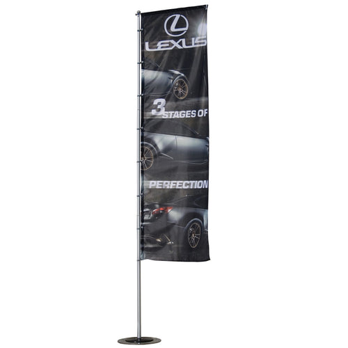 Splash Outdoor Banner Stand With 2.6 Ft. X 8 Ft. Single-Sided Graphic Package
