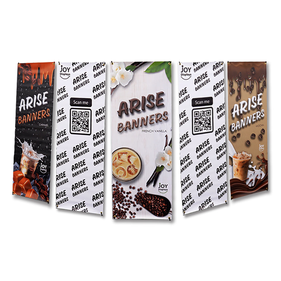 Arise 24 x 62 in. 5 Pack Small X Banner Stand Super Flat (Graphic Package)