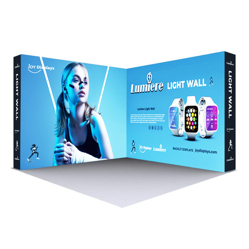 BACKLIT - 10X10  Lumière Light Wall® Configuration I -  (Trade Show Exhibit Booth)