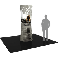 Tall Cylinder Tension Fabric Formulate Exhibit Structure