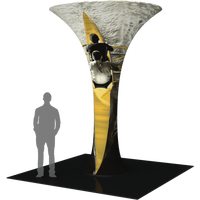 Tall Funnel Tension Fabric Formulate Exhibit Structure