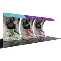11Ft Tall Surf Wall Tension Fabric Formulate Exhibit Structure