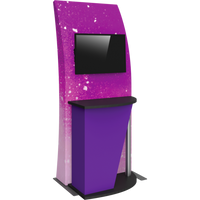 Formulate Tension Fabric TV/Monitor Media Kiosk 04