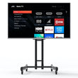 Load image into Gallery viewer, Adjustable-Height Rolling TV Stand