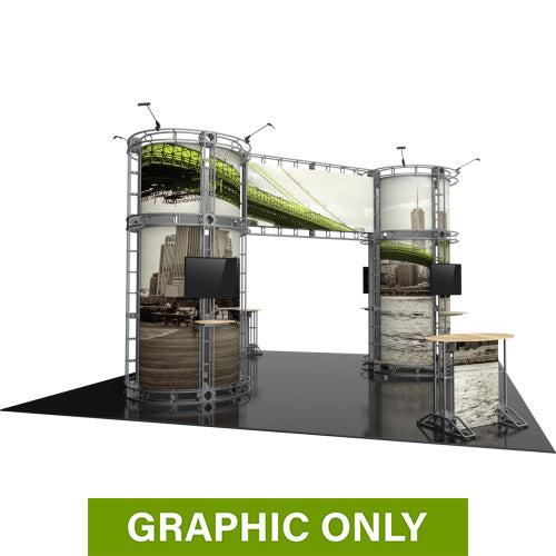 GRAPHIC ONLY - 20X20 Modular Island Exhibit - Gemini Orbital Express Truss Replacement Graphic