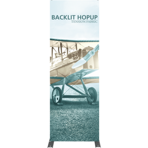 Hopup 2.5ft Backlit Straight Full Height Tension Fabric Display Kit