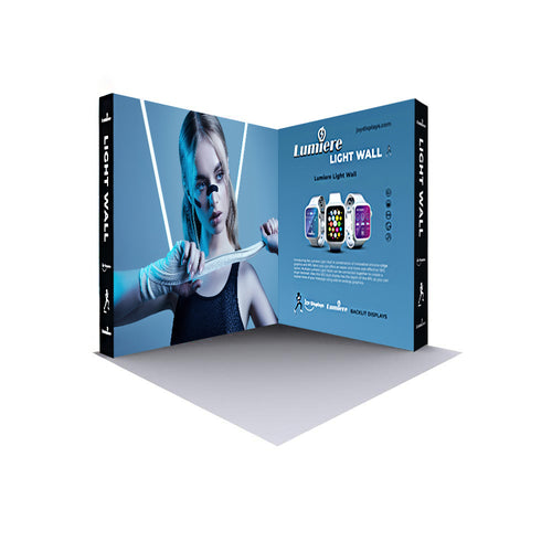10ft X 10ft Tall Lumière Light Wall Configuration A - No Lights (Trade Show Exhibit Booth)