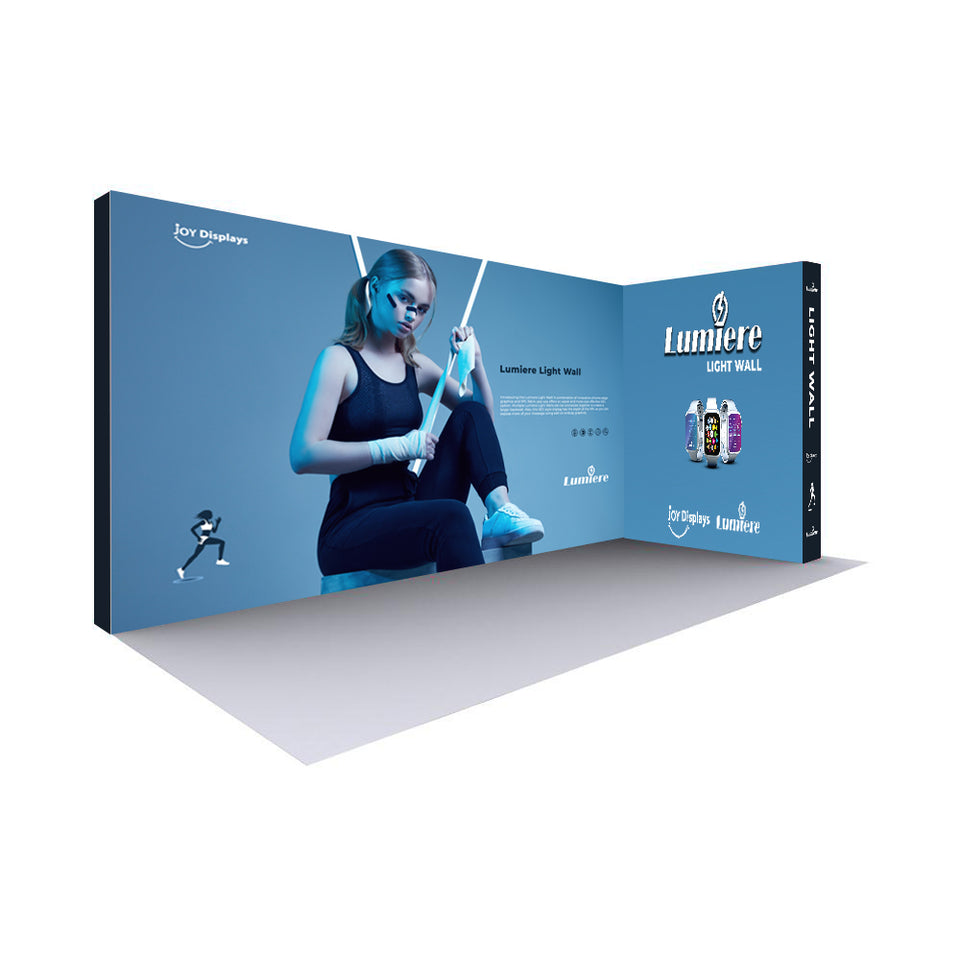 20 Ft Lumière Light Wall® 10 Ft Tall Configuration C - No Lights (Trade Show Exhibit Booth)