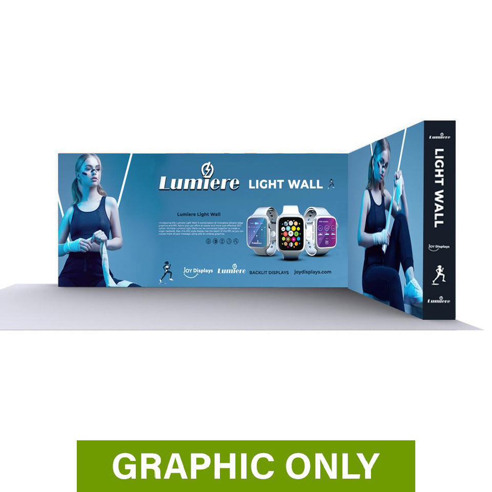 GRAPHIC ONLY - 17.25 Ft Lumière Light Wall® 8 Ft Tall Configuration G - No Lights Replacement Graphic