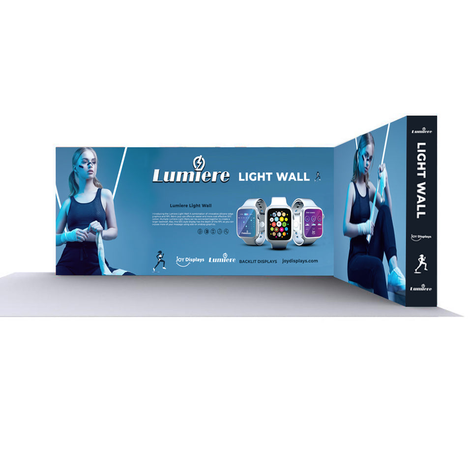 17.25 Ft Lumière Light Wall® 8 Ft Tall Configuration G - No Lights (Trade Show Exhibit Booth)