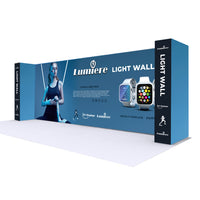 20 Ft Lumière Light Wall® 8 Ft Tall Configuration H - No Lights (Trade Show Exhibit Booth)